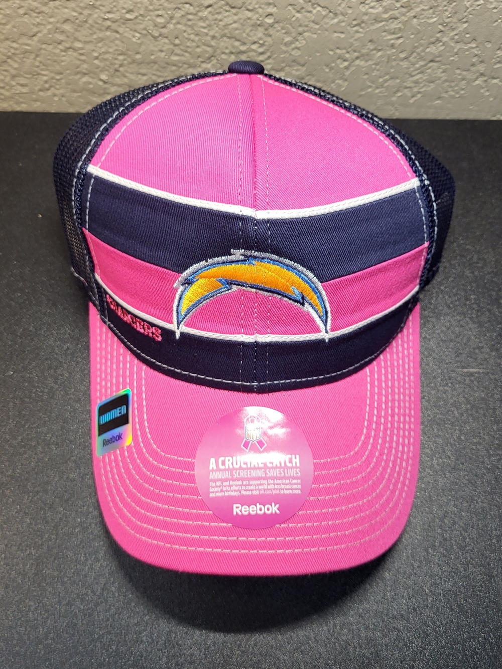 *NEW* NFL San Diego Chargers Reebok Womens Trucker Hat Snap Back Crucial Catch